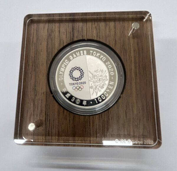 東京２０２０オリンピック千円プルーフ銀貨（１次　水泳） - 画像 (2)