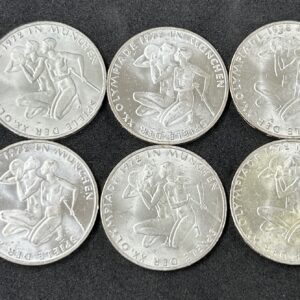 1972　ミュンヘンオリンピック　ドイツ　10マルク銀貨　10枚セット