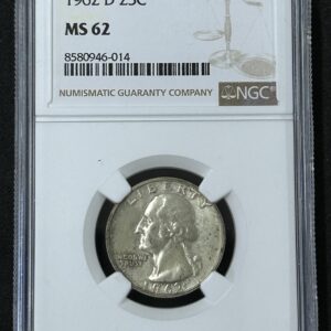 1962年アメリカ 25C銀貨