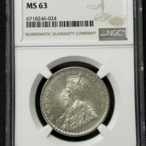 インド　インドルピー　1920 【NGC MS63】　世界コイン